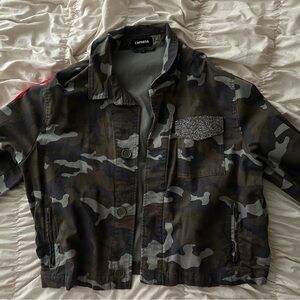 Express Camouflage Button-Up Jacket